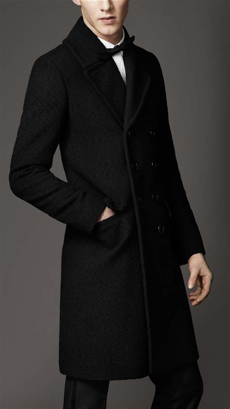 burberry mens wool overcoat